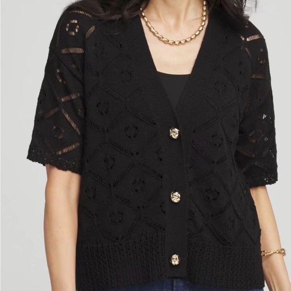 Chico's Tops - Chico's Black Cardigan with Gold Accents